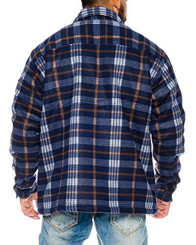 Benk Holzfällerhemd Thermohemd gefüttert (Navy/Weiß) - 3