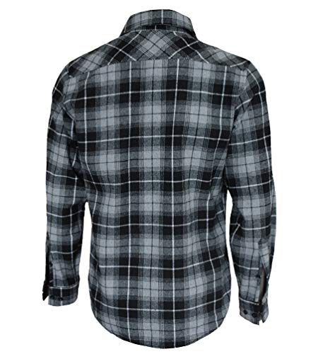 ROCK-IT Apparel® Herren Langarm Holzfällerhemd Grau - 3
