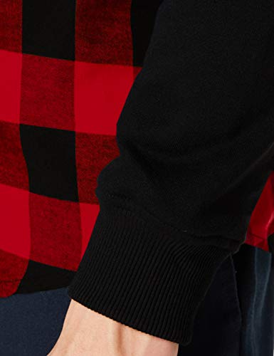 Urban Classics Herren Hemdjacke, Rot/Schwarz - 5