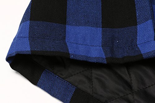 COOFANDY karierte Herren Hemdjacke, Blau/Schwarz - 6