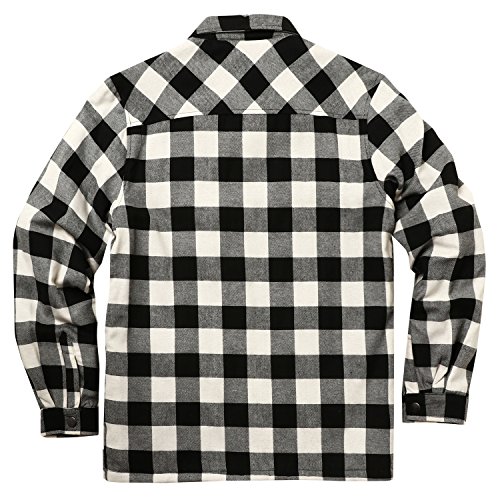 COOFANDY Herren Winter Hemdjacke, Grau/Weiß - 3