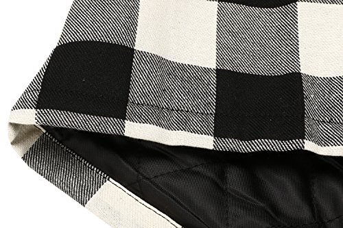COOFANDY Herren Winter Hemdjacke, Grau/Weiß - 6