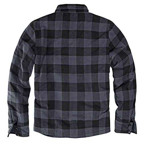 Herren Hemdjacke, Winter, Schwarz/Grau - 2