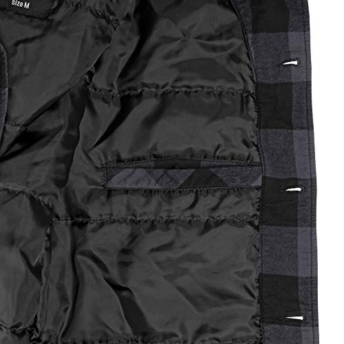 Herren Hemdjacke, Winter, Schwarz/Grau - 3