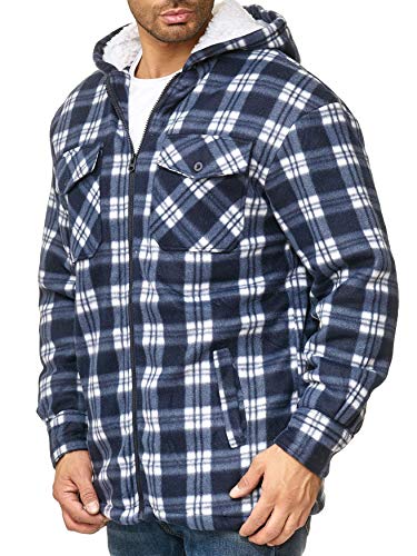 EGOMAXX Herren Hemdjacke, Blau - 5